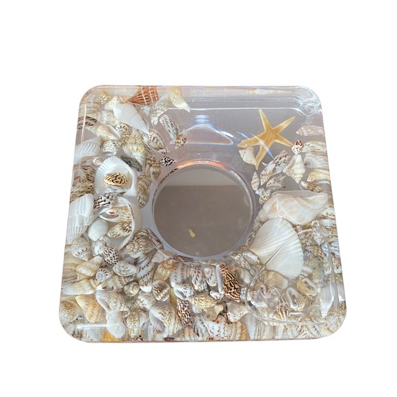 Liquid Sea Shell Kleenex Tissue Box Ocean Nautical Bathroom Decor - Picture 3 of 6